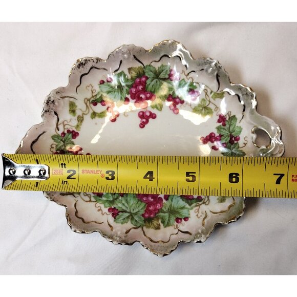 HABSBURG CHINA AUSTRIA - 7" OVAL SERVING BOWL PLATTER Grape Pattern - Picture 4 of 5